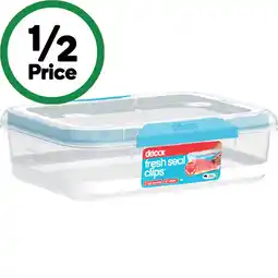 Woolworths Décor Fresh Seal Clips Oblong Container offer