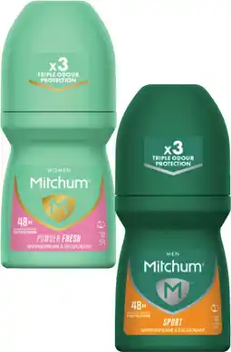 Coles Mitchum Antiperspirant Roll On Deodorant offer