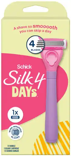 Coles Silk 4 Days Purple Razor Kit with 1 Refill Blade 1 Each offer