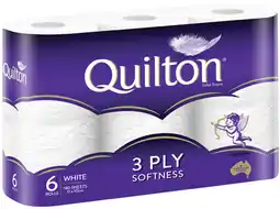 Coles Quilton 3-Ply White Toilet Paper offer