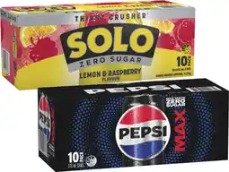 Coles Pepsi or Solo Soft Drink 10x375mL offer
