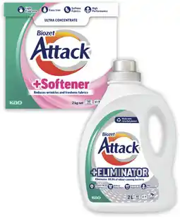 Coles Biozet Attack Plus Laundry Liquid 2 Litre or Powder 2kg offer