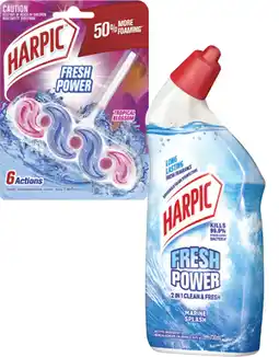 Coles Harpic Fresh Power Liquid 700mL or In The Bowl Toilet Cleaner 39g offer