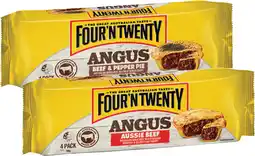 Coles Four'N Twenty Angus Beef Pies 700g offer