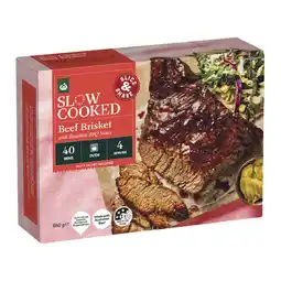 Woolworths Woolworths Slow Cooked Beef Brisket with Bourbon BBQ Sauce – From the Meat Dept offer