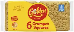 Coles Golden Crumpet Squares 425g offer