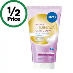 Woolworths Nivea Luminous Skin Glow Wash Gel offer