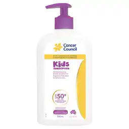 Woolworths Cancer Council Kids SPF 50+ Sunscreen offer