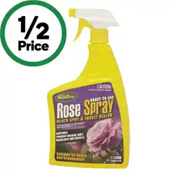 Woolworths Brunnings Ready to Use Rose or Bug & Fungus Spray 1 Litre offer