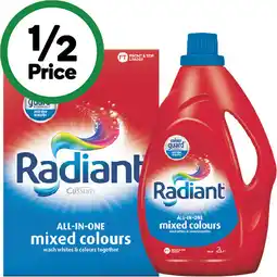 Woolworths Radiant Laundry Liquid 2 Litre or Powder 2 kg offer