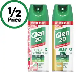 Woolworths Glen 20 Disinfectant Spray offer
