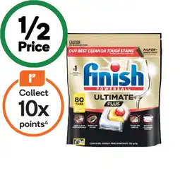 Woolworths Finish Ultimate Plus Dishwasher Tablets Lemon offer