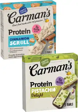 Coles Carman's Protein Bars-200g offer