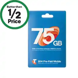 Woolworths Telstra $54 Starter Pack§ offer