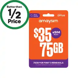 Woolworths amaysim $35 Starter Pack offer