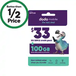 Woolworths Dodo $33 Starter Pack‡ offer
