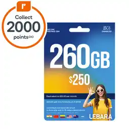 Woolworths Lebara $250 Starter Pack offer