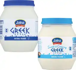 Coles Jalna Pot Set Greek Style Yoghurt offer