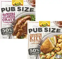 Coles McCain Pub Size Meal-500g offer