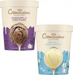 Coles Streets Cremissimo Ice Cream Tub offer