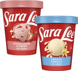 Coles Sara Lee Ice Cream Tub offer