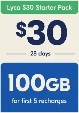 Coles Lyca $30 Starter Pack offer