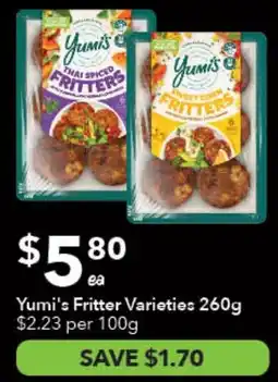 Ritchies Yumi's Fritter Varieties offer