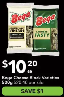 Ritchies Bega Cheese Block Varieties offer