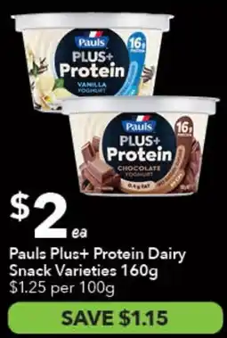 Ritchies Pauls Plus+ Protein Dairy Snack Varieties offer