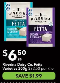 Ritchies Riverina Dairy Co. Fetta Varieties offer
