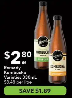 Ritchies Remedy Kombucha Varieties offer
