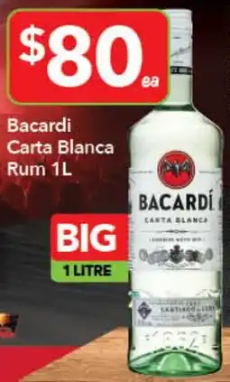 Ritchies Bacardi Carta Blanca Rum offer