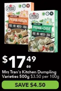 Ritchies Mrs Tran's Kitchen Dumpling Varieties offer