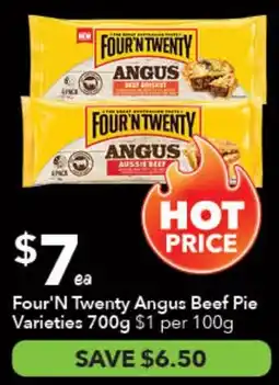 Ritchies Four'n Twenty Angus Beef Pie Varieties offer