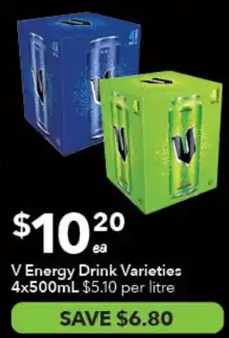 Ritchies V Energy Drink Varieties offer
