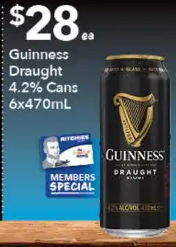 Ritchies Guinness Draught offer