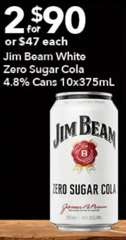 Ritchies Jim Beam White Zero Sugar Cola offer