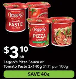 Ritchies Leggo's Pizza Sauce or Tomato Paste offer