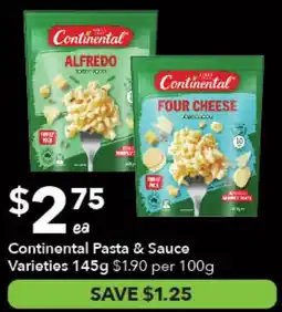 Ritchies Continental Pasta & Sauce Varieties offer