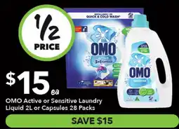 Ritchies OMO Active or Sensitive Laundry Liquid offer