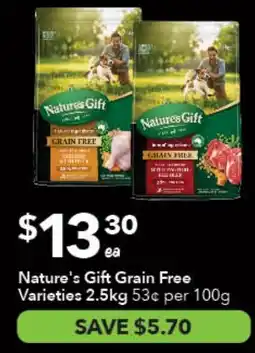 Ritchies Nature's Gift Grain Free Varieties offer