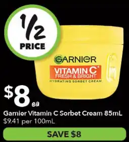 Ritchies Garnier Vitamin C Sorbet Cream offer