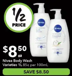 Ritchies Nivea Body Wash Varieties offer