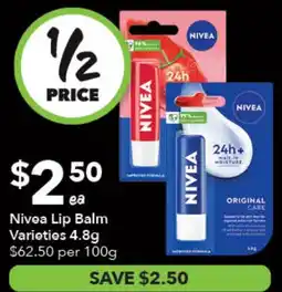 Ritchies Nivea Lip Balm Varieties offer