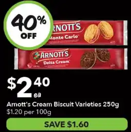 Ritchies Arnott's Cream Biscuit Varieties offer