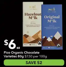 Ritchies Pico Organic Chocolate Varieties offer