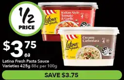Ritchies Latina Fresh Pasta Sauce Varieties offer