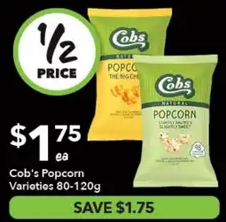 Ritchies Cob's Popcorn Varieties offer