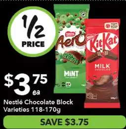 Ritchies Nestlé Chocolate Block Varieties offer