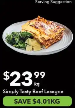 Ritchies Simply Tasty Beef Lasagne offer